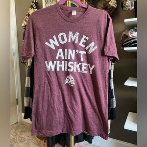 Ashley Mcbryde Maroon Graphic Tee - Women Ain't Whiskey